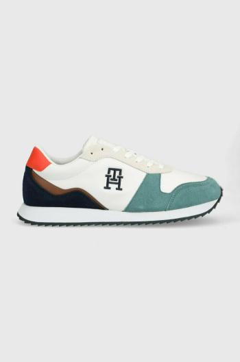 Kožené tenisky Tommy Hilfiger RUNNER EVO LEATHER biela farba, FM0FM04479