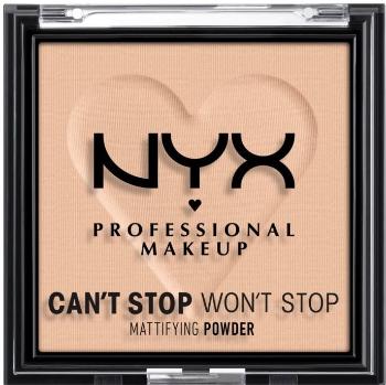 NYX Professional Makeup Can't Stop Won't Stop Mattifying Powder kompaktný púder - Odtieň 03 Light Medium 6 g