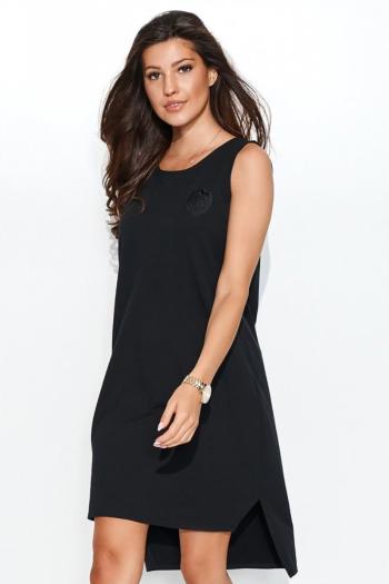 Čierne bavlnené šaty NU388