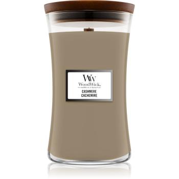 Woodwick Cashmere vonná sviečka s dreveným knotom 609,5 g