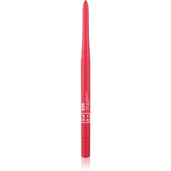 3INA The Automatic Lip Pencil kontúrovacia ceruzka na pery odtieň 334 - Vivid pink 0,26 g