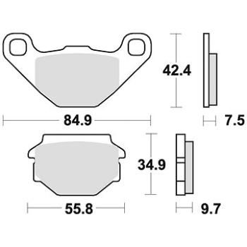 Braking brzdové doštičky (semi-metalická zmes SM1) (2 ks) M501 – 136 (M501-136)