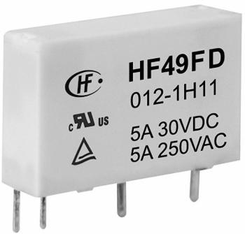 Hongfa HF49FD/005-1H12F relé do DPS 5 V/DC 5 A 1 spínací 1 ks