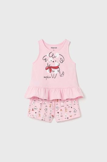 Pyžamo pre bábätká Mayoral ružová farba, vzorovaná