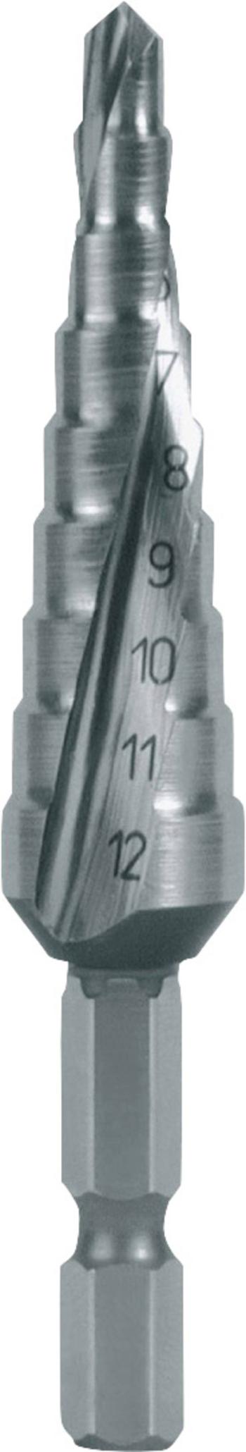 RUKO 101050-9H stupňovitý vrták  4 - 12 mm HSS Celková dĺžka 72 mm   1 ks