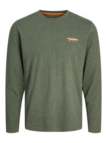 Jack&Jones PLUS Pánske tričko JJALVIS Standard Fit 12265178 Kombu Green 7XL