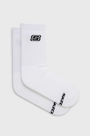 Ponožky Skechers (2-pak) biela farba
