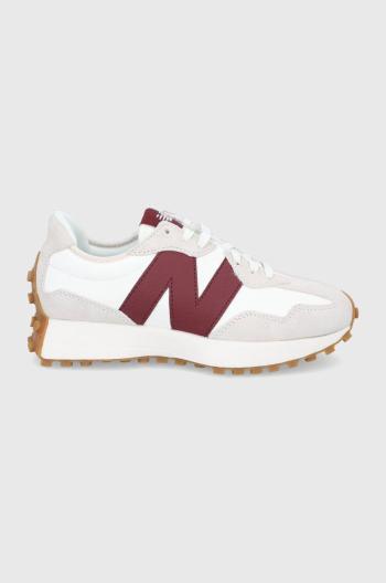 Topánky New Balance WS327KA biela farba, na plochom podpätku