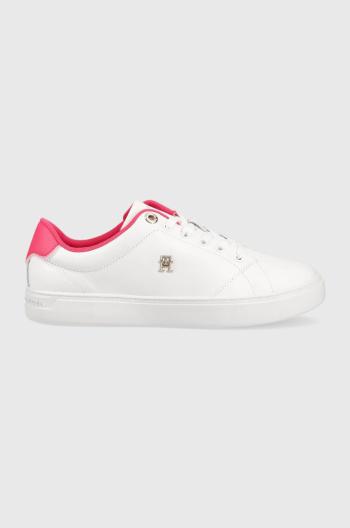 Kožené tenisky Tommy Hilfiger ELEVATED ESSENTIAL COURT SNEAKER biela farba, FW0FW07377