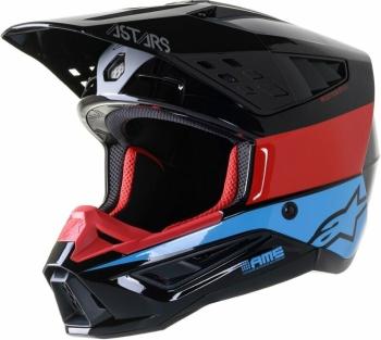 Alpinestars S-M5 Bond Helmet Black/Red/Cyan Glossy XL Prilba