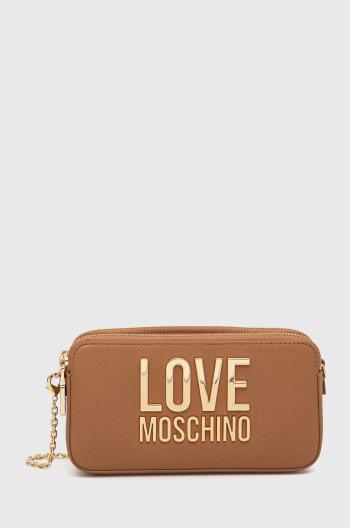 Kabelka Love Moschino hnedá farba