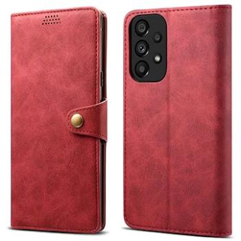 Lenuo Leather flipové puzdro pre Samsung Galaxy A33 5G, červená (348272)