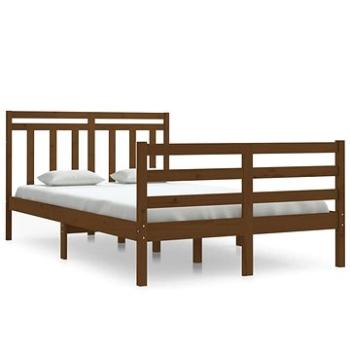 Rám postele medovo hnedý masívne drevo 120 × 200 cm, 3105313