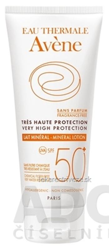 AVENE LAIT MINÉRAL SPF50+ minerálne mlieko (veľmi vysoká ochrana) 1x100 ml