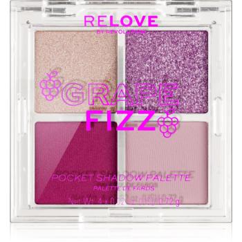 Revolution Relove Pocket Palette paletka očných tieňov odtieň Grape Fizz 4x0.72 g