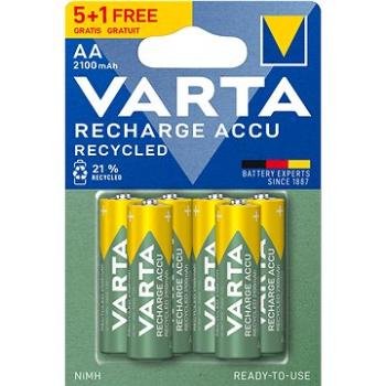 VARTA nabíjateľná batéria Recharge Accu Recycled AA 2100 mAh R2U 5+1 ks (56816101476)