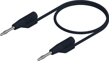 SKS Hirschmann MVL F 2/10 merací kábel [lamelový zástrčka 2 mm  - lamelový zástrčka 2 mm ] 10.00 cm čierna 1 ks