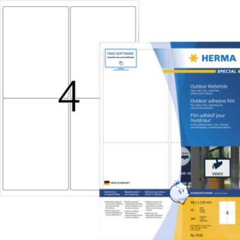 Herma 9539 etikety (A4) 99.1 x 139 mm fólia, matná  biela 160 ks extra silné Fóliové etikety