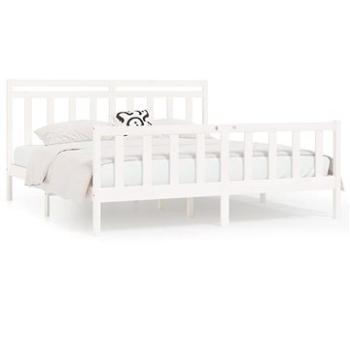 Rám postele biely masívna borovica 180 × 200 cm Super King, 3107044