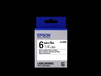 Epson LabelWorks LK-2WBN C53S652003 6mm x 9m, čierna tlač / biely podklad, originálna páska