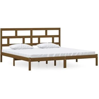 Rám postele medovo hnedý masívna borovica 200 × 200 cm, 3101241