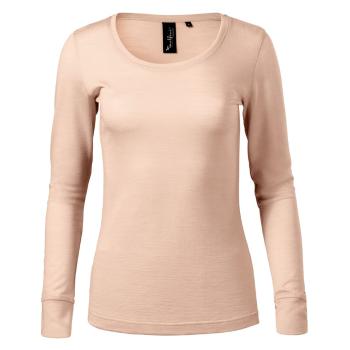 MALFINI Dámske tričko s dlhým rukávom Merino Rise LS - Cameo | XL