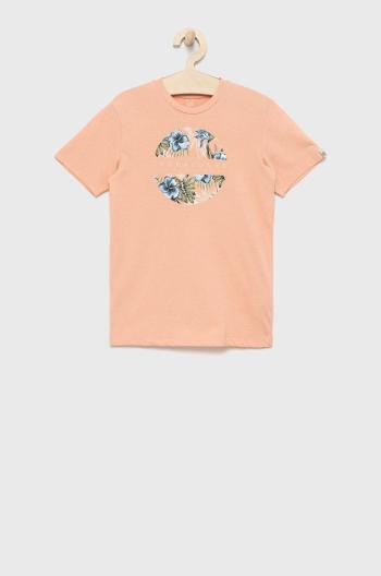 Detské tričko Jack & Jones ružová farba, s potlačou
