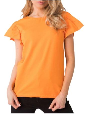 Oranžové dámske tričko s volánikmi vel. ONE SIZE
