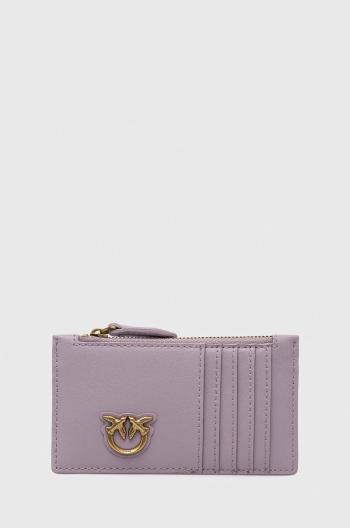 Kožená peňaženka Pinko dámsky, fialová farba