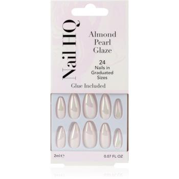 Nail HQ Almond umelé nechty Pearl Glaze 24 ks