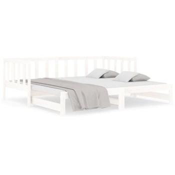 Výsuvná posteľ biela 2× (80 × 200) cm masívna borovica, 814705