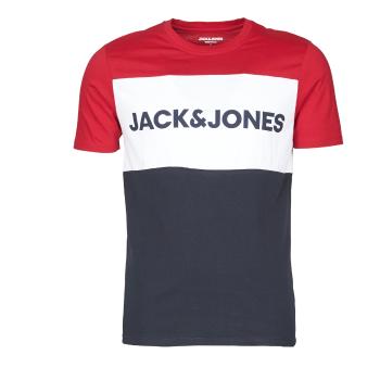 Jack & Jones  JJELOGO BLOCKING  Tričká s krátkym rukávom Červená