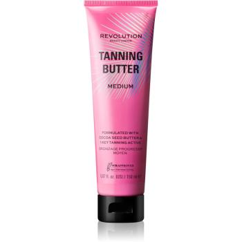 Makeup Revolution Beauty Tanning Butter vyživujúce telové maslo so samoopaľovacím účinkom odtieň Light/Medium 150 ml