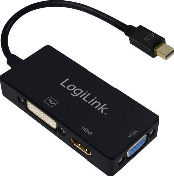 LogiLink CV0110  adaptér [1x mini DisplayPort zástrčka - 1x DVI zásuvka 24+1-pólová, HDMI zásuvka, VGA zásuvka] čierna
