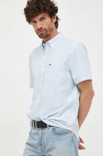 Bavlnená košeľa Lacoste pánska, regular, s golierom button-down