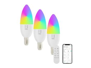 Smart LED žiarovka E14 6W RGB + CCT IMMAX NEO 07716CDO WiFi Tuya sada 3ks