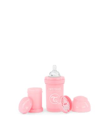TWISTSHAKE Fľaša dojčenská Anti-Colic 180 ml pastelovo ružová 0m+