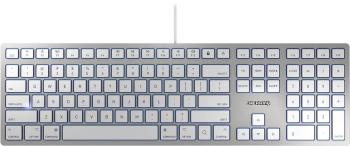 CHERRY KC 6000 Slim für MAC USB klávesnica US anglická, QWERTY, Mac strieborná, biela