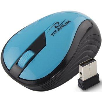 Titanum TM114T RAINBOW bezdrôtová optická myš, 1000 DPI, 2.4GHz, 3D, tyrkysová TM114T - 5901299904770