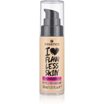 essence I LOVE FLAWLESS SKIN krycí make-up s matným efektom odtieň 30 - Dark Porcelain 30 ml