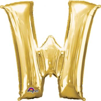 Amscan Fóliový balónik písmeno W 86 cm zlatý