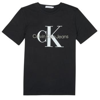 Calvin Klein Jeans  Tričká s krátkym rukávom MONOGRAM LOGO T-SHIRT  Čierna