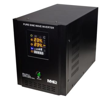 Napäťový menič MHPower MPU-1200-12 12V/230V, 1200W, funkce UPS, čistý sinus