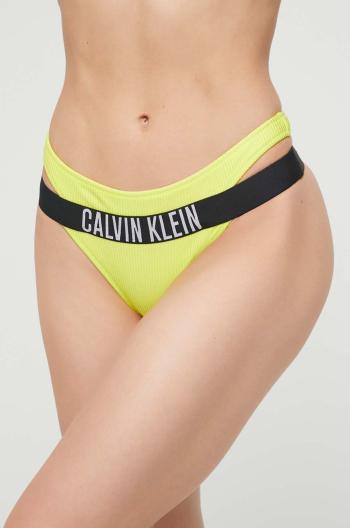 Brazílske plavkové nohavičky Calvin Klein zelená farba