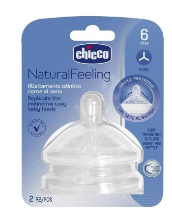 CHICCO Cumlik natural feeling 6m+ silikon. na kašu 2 ks