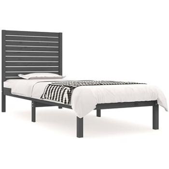 Rám postele sivý masívne drevo 75 × 190 cm Small Single, 3104570