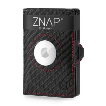 Slimpuro ZNAP Airtag Wallet, 8 kariet, priehradka na mince, 9 x 1,5 x 6 cm (Š x V x H), ochrana RFID