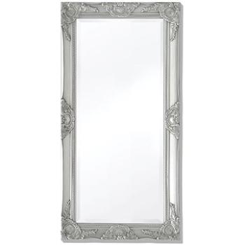 Nástenné zrkadlo barokový štýl 100 × 50 cm strieborné (243681)