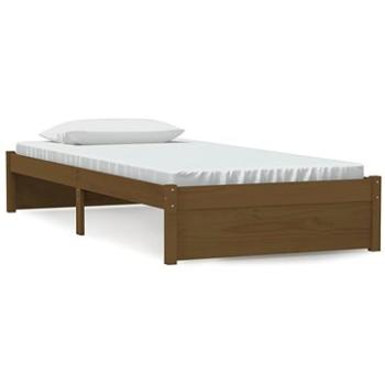 Rám postele medovo hnedý masívne drevo 90 × 190 cm Single, 814917