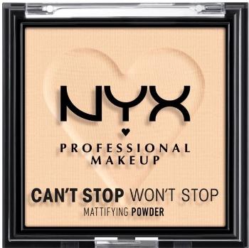 NYX Professional Makeup Can't Stop Won't Stop Mattifying Powder kompaktný púder - Odtieň 02 Light 6 g